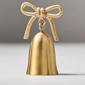 Anthropologie Gold Bow Brass Candle Snuffer
